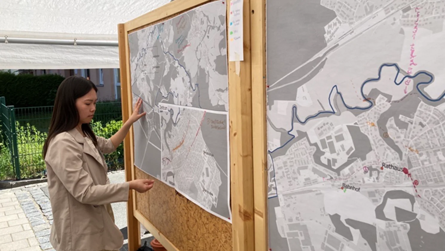 Informationsstand im Projektgebiet