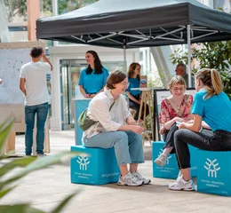 Ein Bild von Informationsstand am Marktplatz
